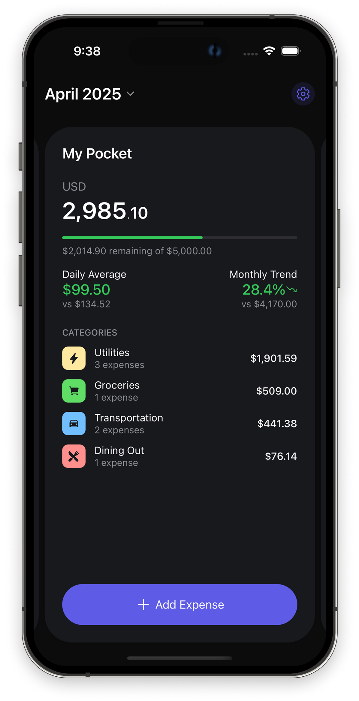 Budget Ally App Screenshot